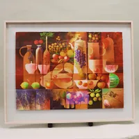 Färglitografi Josep Baqués, Spanien, signerad och numrerad 124/150, stilleben med frukt och flaskor, bladstorlek 53x73 cm, inramad. Vikt: 0 g Skickas med postpaket.