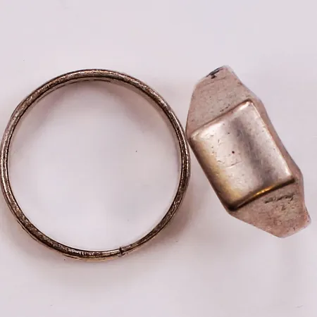 2 Ringar, Ø20/19, 830/1000 Silver 10,5g.