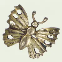 Brosch fjäril, ca 14mm, bredd 17mm. 830/1000 silver  Vikt: 1 g