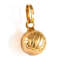 Berlock "boll" i 18K guld. Den är Ø 10,3 mm och väger 1,8g. Stämplad 750.