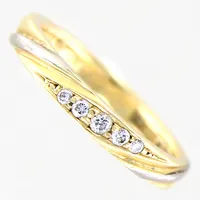 Ring, Engelbert Stockholm, med diamanter 0,09ctv enligt gravyr, stl 17¼, bredd 3mm, gravyr, 18K Vikt: 3,7 g