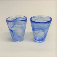 2 dricksglas, modell Mine, höjd 11cm, blå, design Ulrika Hydman-Vallien, Kosta Boda Vikt: 0 g