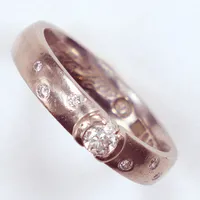 Ring, diamant totalt 0,17ct, vitguld, behov av omrodering, Ø16¼, 18k Vikt: 6,6 g