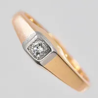 Ring, diamant 0,09ct, stl 18¼, 18K Vikt: 4 g