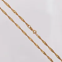 Kedja, Singapore, 48cm, bredd 3mm, 21K  Vikt: 8,7 g