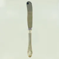 Smörkniv, modell Haga, ca 20cm, blad i stål, MEMA 1975. 830/1000 silver Bruttovikt 66,2g  