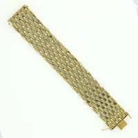 Armband, 19cm, bredd 30mm, 18K Vikt: 66,4 g