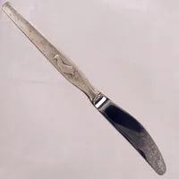 Kniv, ca 17cm, blad i rostfritt stål, Norge. 830/1000 silver Bruttovikt 44,8g 