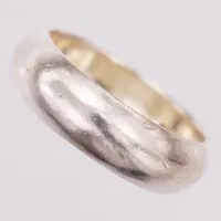 Ring, slät, Guldfynd, stl 20¾, bredd 7mm, 925/1000 silver Vikt: 9,2 g