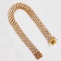 Armband x-länk, 20cm, bredd:11mm, 18K 14,9g.