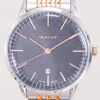 Herrur, Gant, 40mm, quartz, datum, nummer GT077, stål, ca 20cm, repor på glas, inga övriga tillbehör Vikt: 0 g