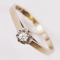 Ring, diamant 0,06ct enligt gravyr, Ø16¾, 18K 1,8g.