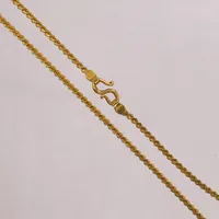 Kedja S-länk, ca 44,5cm, bredd 2,5mm. 23K  Vikt: 15,2 g