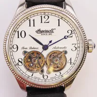 Herrur Ingersoll Limited Edition, 47mm, stål, automatisk, Twin Balance, serienr:IN3103, original läderband med viklås. Vikt: 0 g