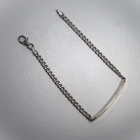 Armband Pansar med bricka längd 19,5 cm bredd 0,3 cm, silver 925/1000, 5,9g Vikt: 5,9 g