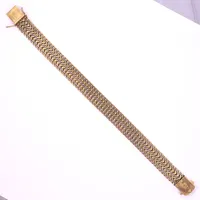 Armband Rävsvans, 22cm, bredd 12,5mm, 18K Vikt: 34,4 g