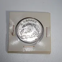 Silvermynt 2kr Oscar II år 1878, silver 800/1000 14,4 g Vikt: 14,4 g