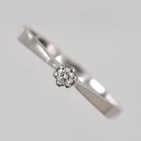 Ring vitguld med diamant 0,04ct, stl 16¼, 18K Vikt: 1,8 g
