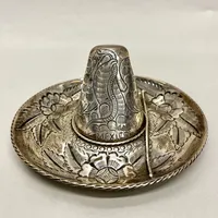 Sombrero, Mexico, Ø14,5cm, höjd 6,5cm. 925/1000 silver  Vikt: 133,4 g