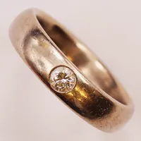 Ring, briljantslipad diamant ca 0,20ct, Ø17½, vitguld 18K, 9,2g.