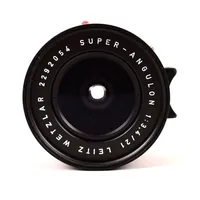Objektiv Super -Angulon 1:3.4/21, svart, serienummer 2292054, Wetzlar, 1968, för Leica, med sökare, linsskydd mjukt fodral, smärre slitage, nyligen genomgången.  Vikt: 0 g