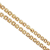 Collier, 18K guld, svensk kontrollstämpel, längd knäppt 42,5 cm, bredd 5 mm, fint skick, sparsamt använd Vikt: 15,5 g