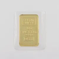 Guldtacka Credit Suisse 10gram guld 999,9 Vikt: 10 g