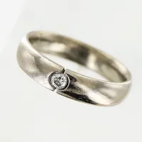 Ring, Georg Jensen, diamant ca 0,10ct, stl 20, bredd 5mm,  slitage, i behov av omrodinering, 18K. Vikt: 8,5 g