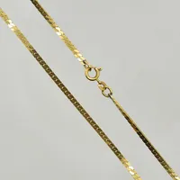 Collier, halvstel modell, längd 46½ cm, bredd 3 mm, 18K. Vikt: 12,1 g