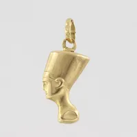 Berlock Nefertiti, höjd 18mm, öppen ögla, 18k Vikt: 1,3 g