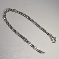 Armband pansar, längd 19,5 cm, bredd 4 mm, ojämn defekt lås, silver 925/1000, 8,5 g Vikt: 8,5 g