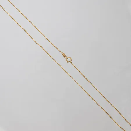 Kedja, längd:40,5cm, bredd:1mm, italienska stämplar, 18K Vikt: 1,6 g
