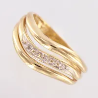 Ring, GHA, mindre diamanter, stl 16, bredd 2,7-8mm, 18K  Vikt: 3,1 g