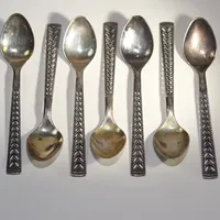 7 silverskedar, längd 11cm, 830/1000 Norway, 56,5g Vikt: 56,5 g