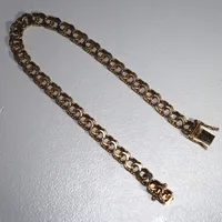 Armband bismark, längd 19,5 cm, bredd 5,7 mm, 18K 11,8g Vikt: 11,8 g