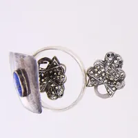 Ring, 3 örhängen, defekta, silver 800-925/1000 Vikt: 14,7 g