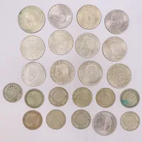13st mynt, blandade valörer. 400/1000 silver Vikt: 253,4 g