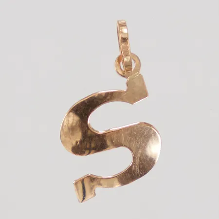 Hänge, bokstav S, ca 11 x 20mm, 18K Vikt: 0,4 g