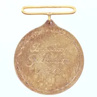 Medalj gravyr ögla metall, Silver, 830/1000, Ø31mm Vikt: 8,2 g