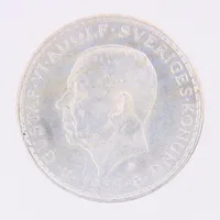 Mynt, 5kr, Till minne av tvåkammarriksdagens tillkomst 1866, Gustaf VI Adolf Sveriges Konung 1966, Ø34mm, med certifikat i plastetui, silver 400/1000 Vikt: 17,8 g