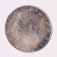 Mynt, 2kr, Gustavus V Rex, Suecia Memor 1638 1938, Ø31mm, silver 800/1000 Vikt: 15 g