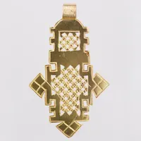 Hänge, Etiopiska ortodoxa korset, 58x35mm, 21K  Vikt: 10,2 g