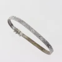 Armband, längd 18,5 cm, bredd 5,2mm, silver 835/1000 Vikt: 13,6 g