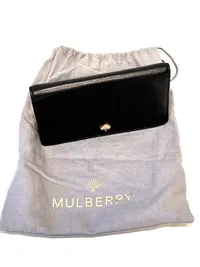 Plånbok, Mulberry, svart skinn, 19*10cm, åtta kortfack, två sedelfack, myntfack, dustbag. Vikt: 0 g