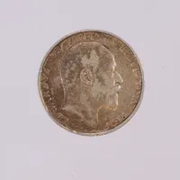 Mynt Edward VII One Shilling 1906 Storbritannien , slitage silver 925/1000 Vikt: 5,6 g