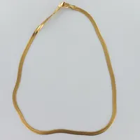 Halsband manglad, längd 42 cm, bredd 4 mm, 18K 11,9g 
