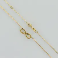 Halsband, evighetstecken, längd 45 cm, bredd 1-6 mm, 18K 1,8g Vikt: 1,8 g
