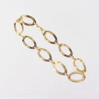 Armband ovala ringar, längd 20 cm, bredd 11mm, Borgila 1990,   18K Vikt: 14,8 g