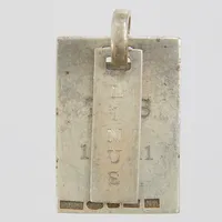 Silverhänge, 35x20mm, gravyr, 925/1000 Vikt: 11,1 g