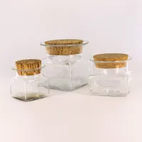 Tre Glasburkar, formgivare Signe Persson Melin,  Sill i kvadrat, Boda glasbruk 1969, 11,5cm, 9cmm, 6,5cm Vikt: 0 g